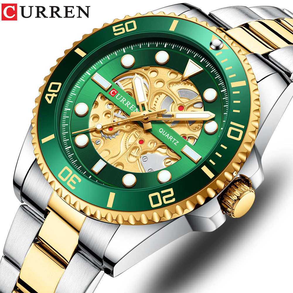 Business Quartz Mens Watch Waterproof Steel Band