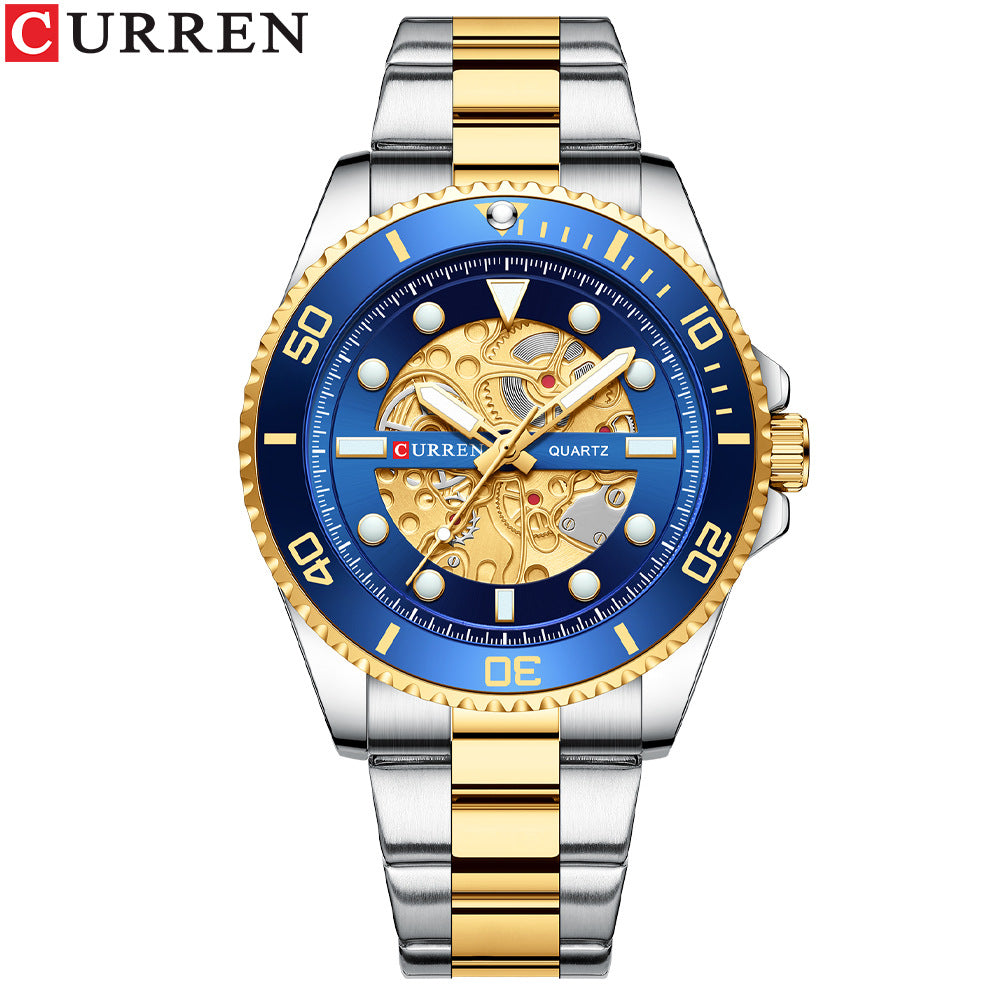Business Quartz Mens Watch Waterproof Steel Band