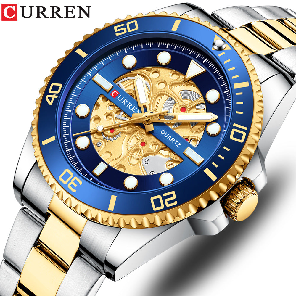 Business Quartz Mens Watch Waterproof Steel Band