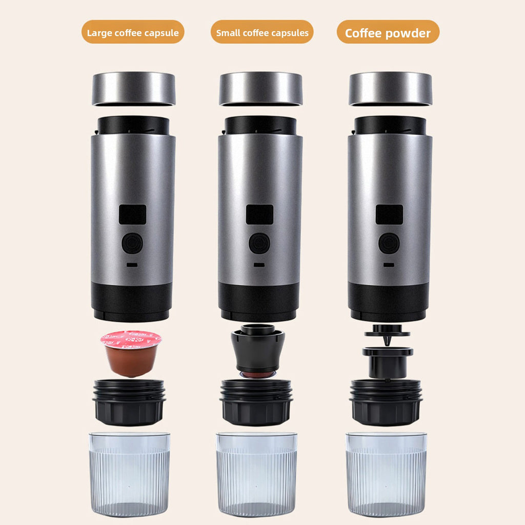Portable capsule coffee machine